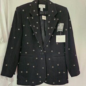Vintage Focus 2000 Charles Glueck Black Suit Jacket w. Rhinestones NWT